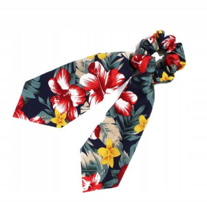 Gumka do włosów frotka apaszka scrunchies pudrowa