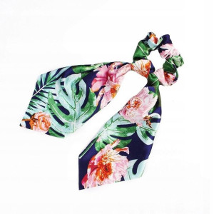 Gumka do włosów frotka apaszka scrunchies pudrowa