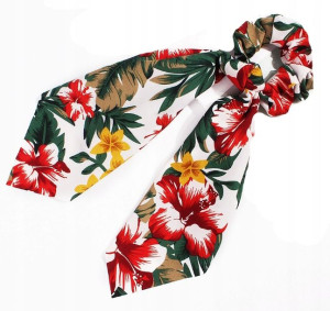 Gumka do włosów frotka apaszka scrunchies pudrowa