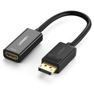 Adapter, kabel DisplayPort (męski)  - HDMI (żeński) UGREEN MM137, 4K (czarn