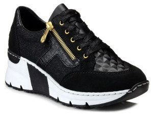 Sneakersy damskie na koturnie RIEKER N6303-00