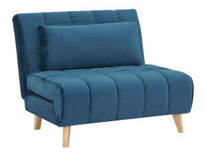 Fotel BILLY VELVET granatowy rozkładany, SIGANL