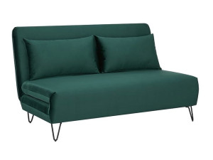 Sofa ZENIA VELVET zielona rozkładana, funkcja spania, SIGNAL