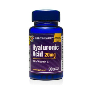 H&B Kwas Hialuronowy z Witaminą C 20 mg 30 Kapsułek