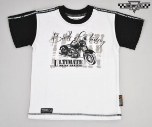 Podkoszulek chłopięcy t-shirt motocykl USA S