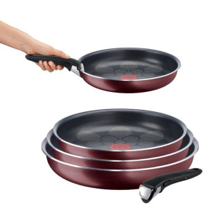 ZESTAW Patelnie TEFAL 3 sztuki + rączka