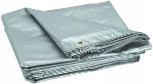 PLANDEKA 8x12 m srebrna Wodoodporna GRUBA