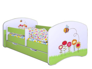 Łóżko 160/80 + Szuflada Zielony - Happybabies_pl