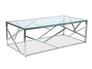 Ława ESCADA A 120X60 srebrna, szklana, SIGNAL