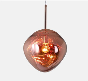 Lofthome Duża Lampa Nordic Miedziana Lava 36 Cm Typu Dixon