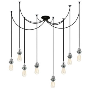 Lampa wisząca Kolorowy Pająk Retro 4 ramiona z metalowymi oprawkami