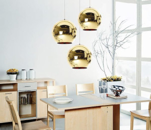 Lampa Nordic One - Kula ZŁOTA 15 cm Industrial Loft typu Dixon