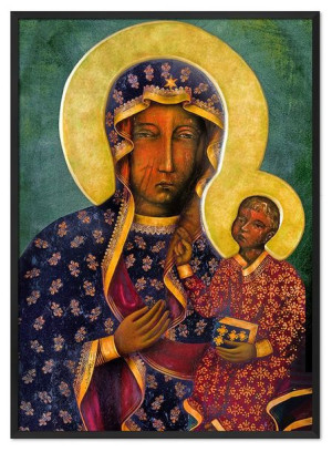 Obraz Matki Boskiej Częstochowskiej 53x73cm plakat na płótnie