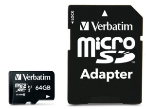 Karta Micro SD Verbatim 64GB CLASS 10 Premium +adapter