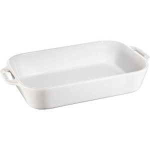 Staub Prostokątny półmisek ceramiczny 4.5 ltr, biały
