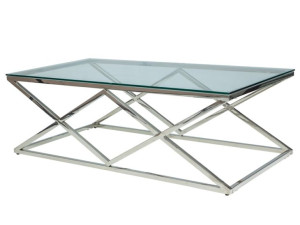 Ława ZEGNA A 120X60 srebrna, szklana, SIGNAL