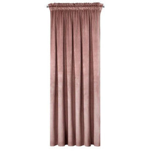 Zasłona welwetowa na taśmie ROSA 140X270 ciemnoróżowa