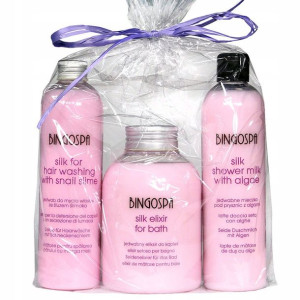 BINGOSPA Zestaw Silk do kąpieli z jedwabiem