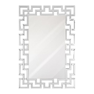 Nowoczesne lustro dekoracyjne 80X2X120 srebrne