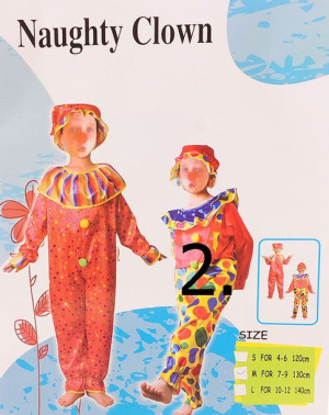 Strój Kostium Przebranie Clown "s" Żółty