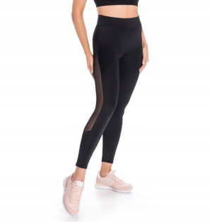 Legginsy sportowe z siateczką Mappy czarne Teyli