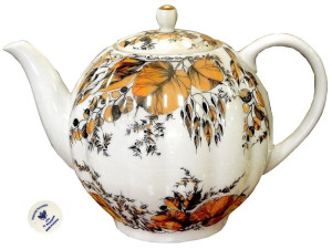 Dzbanek porcelanowy jesienne klimaty, Łomonosow duży poj. 2 l