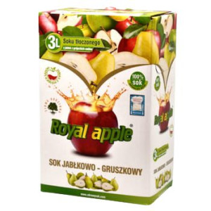 Sok Royal apple jabłkowo - gruszkowy 3L NFC pasteryzowany