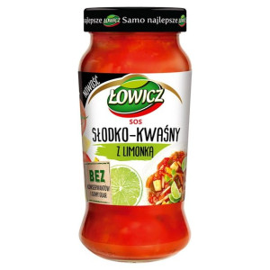 ŁOWICZ Sos Słodko -Kwaśny Z Limonką 500g
