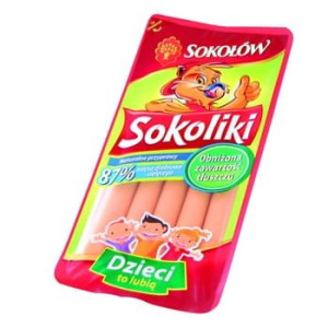 Parówki sokoliki 140 g Sokolik