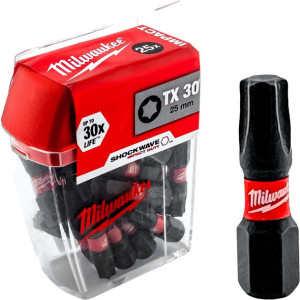 Bit końcówka udarowa Milwaukee SHOCKWAVE TORX TX30 25szt.