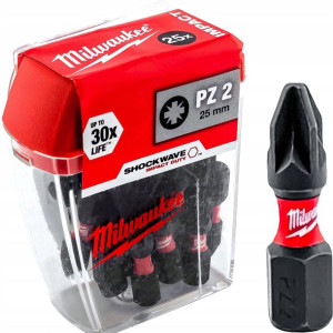Bity końcówki udarowe Milwaukee PZ2 25szt