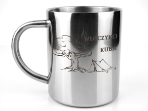 Kubek stalowy metalowy GRAWER  NA BIWAK TURYSTYCZNY