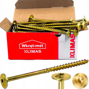 Wkręty do drewna ciesielskie talerzowe TORX 8x180 50szt.