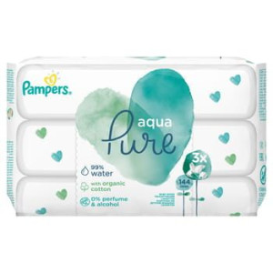 Pampers Chusteczki nawilżające Aqua Pure 3x48 szt