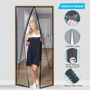 Moskitiera Magnetyczna Siatka Na Drzwi+mocowanie