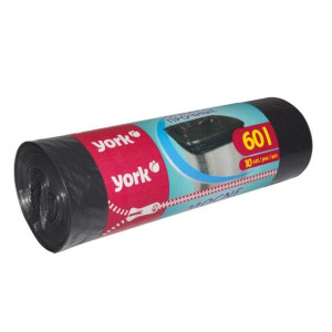 Worki na śmieci bardzo mocne York 60 l / 10 sztuk