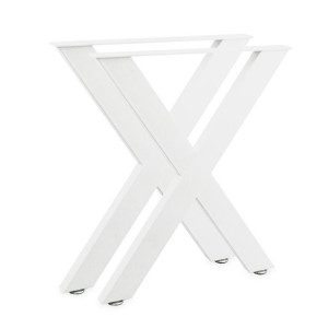 Nogi Do Stału W Kształcie X 60x72 Cm Uniwersalne Wytrzymałe Białe