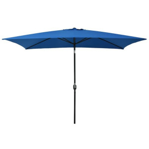 Parasol ogrodowy na metalowym słupku, 300x200 cm, lazurowy