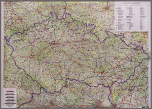 Czechy Mapa Ścienna Drogowa Magnetyczna W Ramie Fb