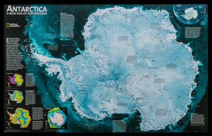 Antarktyda Mapa Ścienna Magnetyczna W Ramie