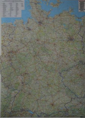 Niemcy Mapa Ścienna Drogowa Magnetyczna W Ramie Fb