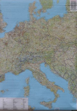 Europa Środkowa Mapa Ścienna Drogowa Magnetyczna