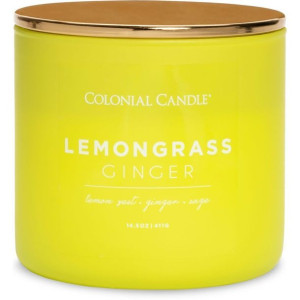Colonial Candle - Lemongrass Ginger - sojowa świeca zapachowa w szkle z 3 k