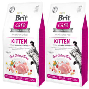 Pakiet BRIT Care Grain Free Kitten Healthy Growth z Kurczakiem i Indykiem 2