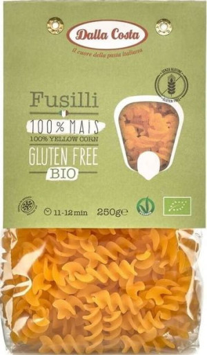 Makaron (kukurydziany) Świderki Fusilli Bezglutenowy Bio 250 G - Dalla Cost