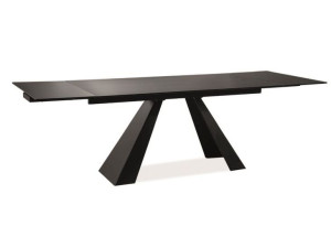 Stół SALVADORE 160(240)x90 czarny mat, SIGNAL