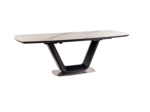 Stół ARMANI CERAMIC 160(220)x90 biały/czarny efekt marmuru, SIGNAL