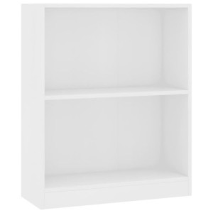 Regał na książki, biały, 60 x 24 x 74,5 cm, płyta wiórowa