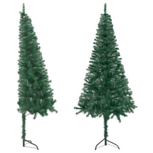 Sztuczna choinka narożna, zielona, 120 cm, PVC