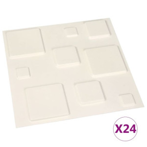 Panele ścienne 3D, 24 szt., 0,5x0,5 m, 6 m²